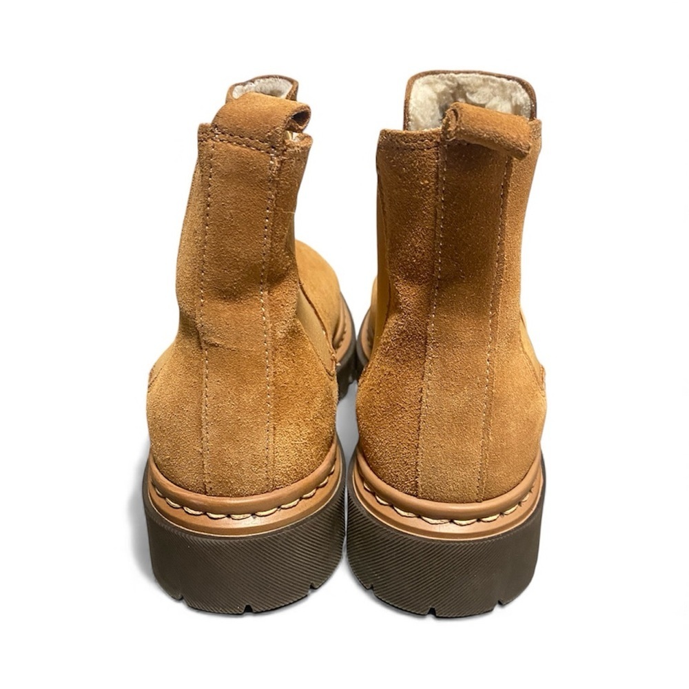NWOB Danessa Leather Suede Chelsea Lug Sole Boots Made in Portugal Size 38/7.5 - Picture 3 of 7